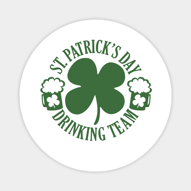 St. Patrick's Day-Funny Drinking Team Beer Clover Magnet by RobertBowmanArt